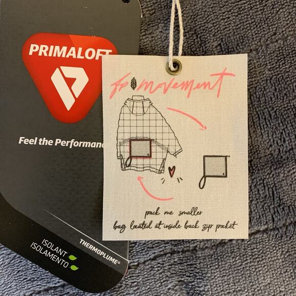 Free People FP MOVEMENT Patricia Packable Poncho Puffer Jacket Brown Large *READ - Picture 16 of 16